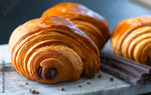 Quadro em tela sweet french pain au chocolat bun