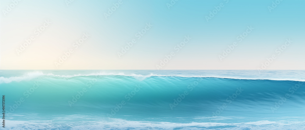 Obraz premium Ocean Wave Crest at Sunset