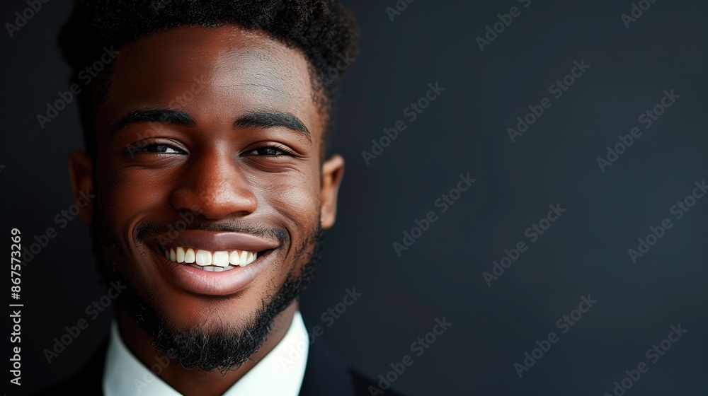 Smiling Young Businessman in Suit, Professional Portrait with Dark Background, Space For Copy Text
Smiling Young Businessman in Suit, Professional Portrait with Dark Background, Space For Copy Text