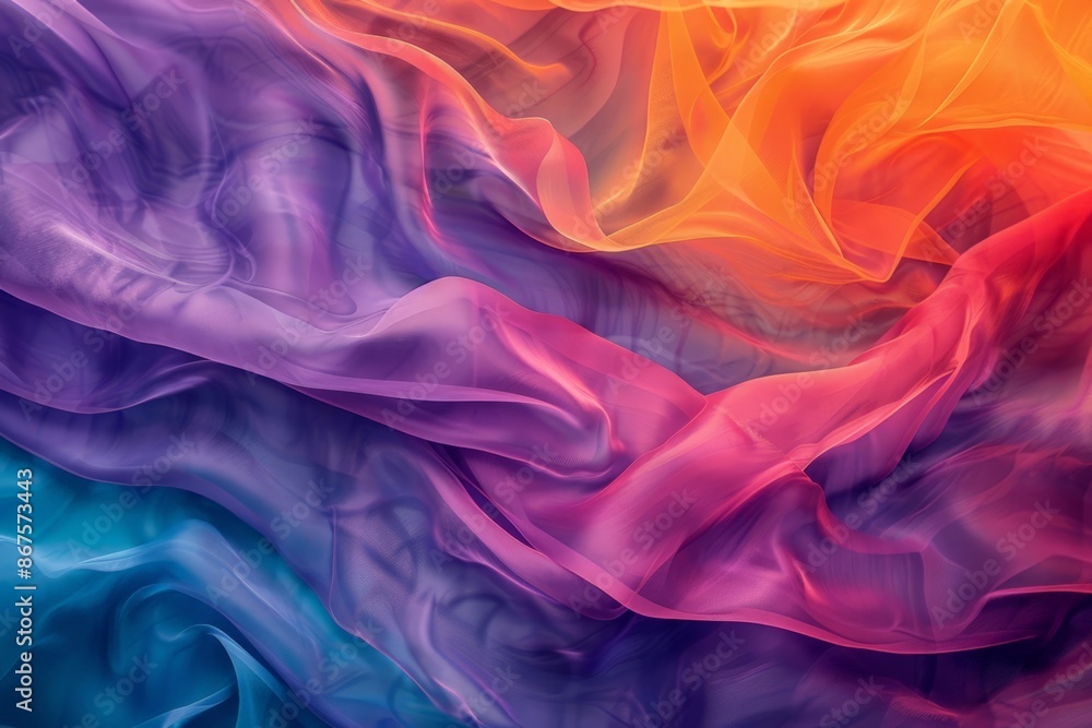 Obraz premium Vibrant Abstract Art with Swirling Colors
