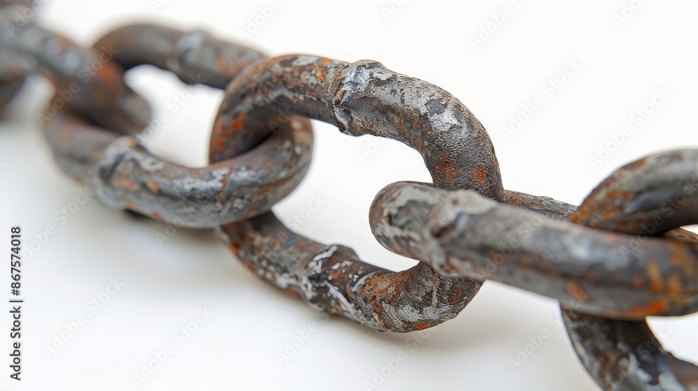 Close Up of Rusted Metal Chain Links Close Up of Rusted Metal Chain Links