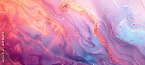 Abstract Art: Vibrant Swirls in a Dreamy Pink and Purple Sky
