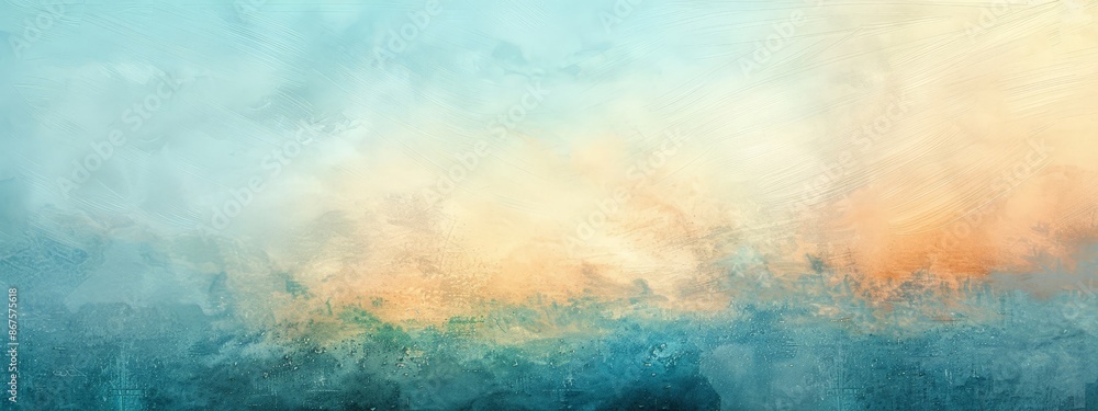 Serene Sunset Sky with Blurred Clouds Serene Sunset Sky with Blurred Clouds