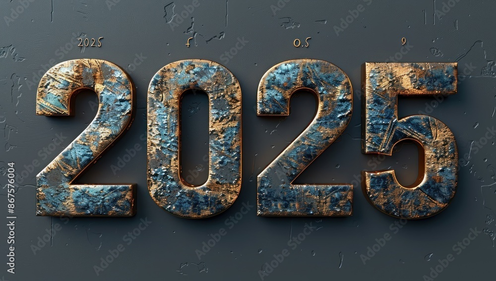 2025 in 3D - Grunge Metal 2025 in 3D - Grunge Metal