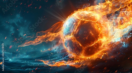 Flaming Soccer Ball.
