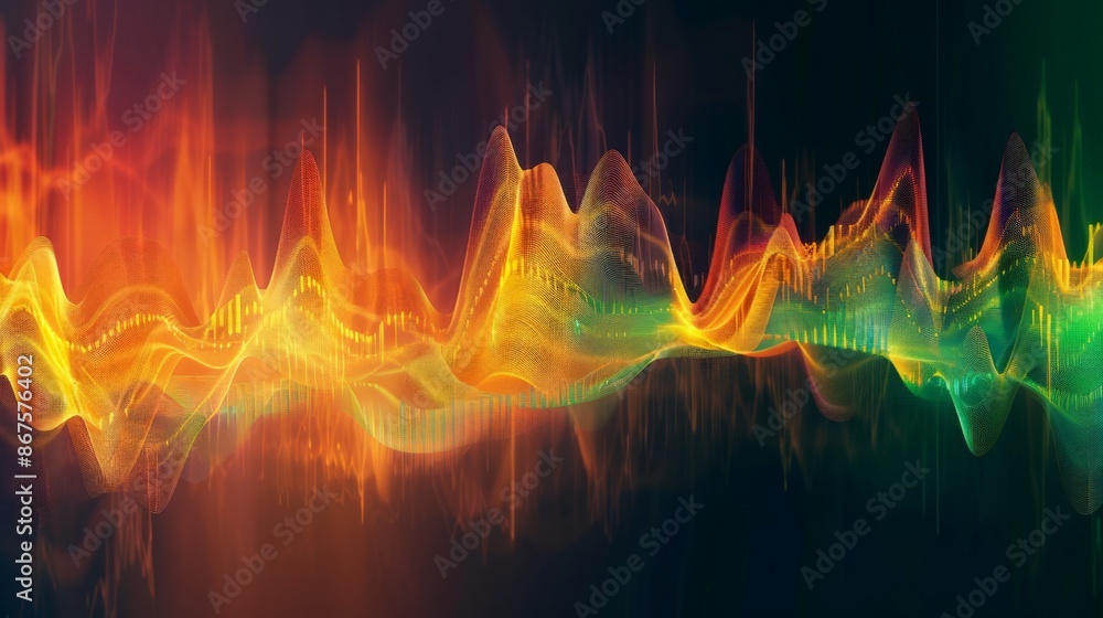 Vibrant Abstract Waves with Colorful Light Effects Vibrant Abstract Waves with Colorful Light Effects