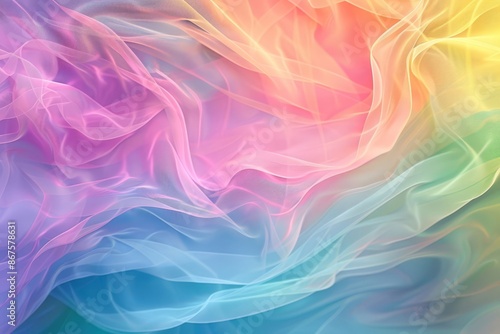 Wallpaper Mural Vibrant Abstract Blur with Pastel Colors Torontodigital.ca