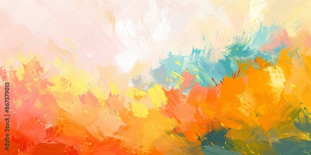 Colorful abstract digital painting with vibrant warm tones, depicting a beautiful sunrise-like scenery. Colorful abstract digital painting with vibrant warm tones, depicting a beautiful sunrise-like scenery.