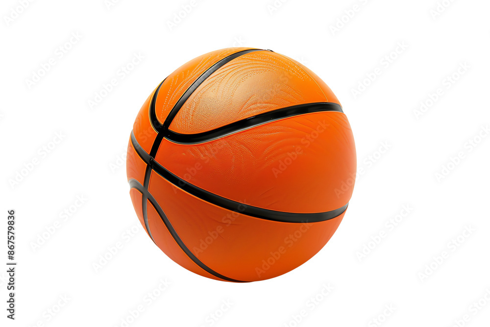 Close-up of an orange basketball with black stripes, isolated on a white background. Ideal for sports, recreation, and fitness themes. Close-up of an orange basketball with black stripes, isolated on a white background. Ideal for sports, recreation, and fitness themes.
