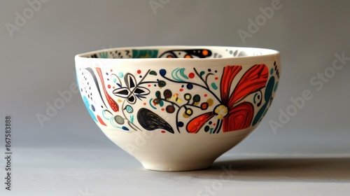 Ceramic cup decorated with art