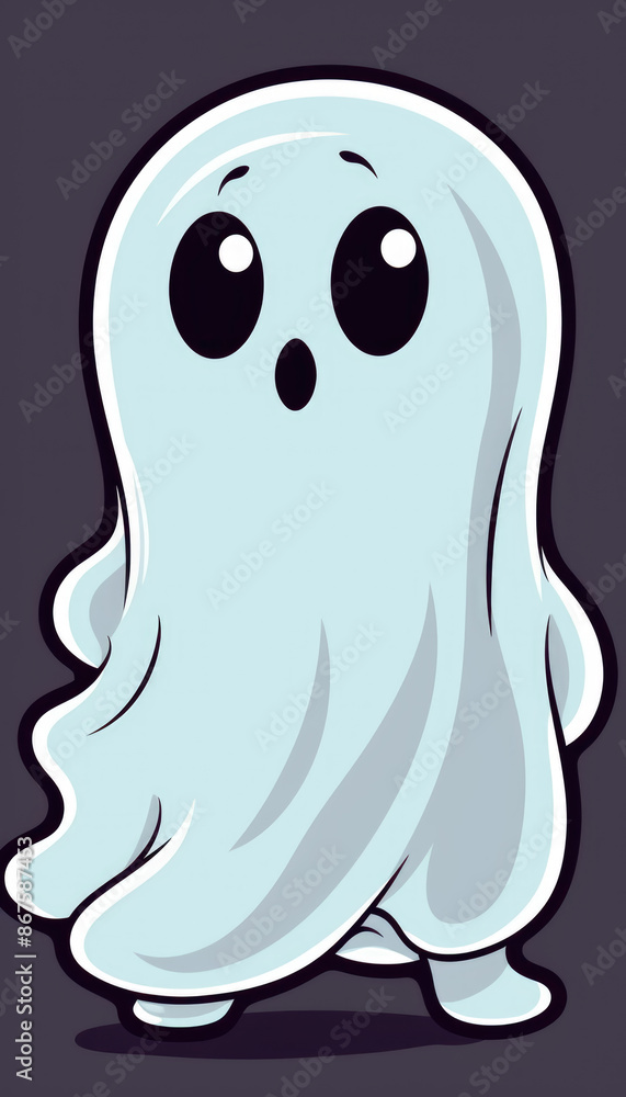 generated illustration of Halloween white spooky ghost spirit on gray backgrounds generated illustration of Halloween white spooky ghost spirit on gray backgrounds