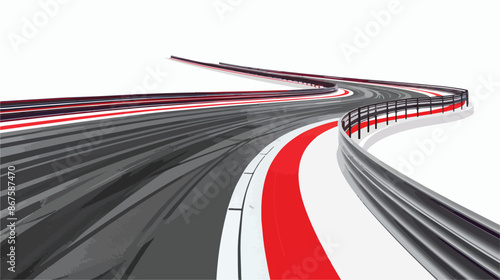 Formula One Racing track in white background