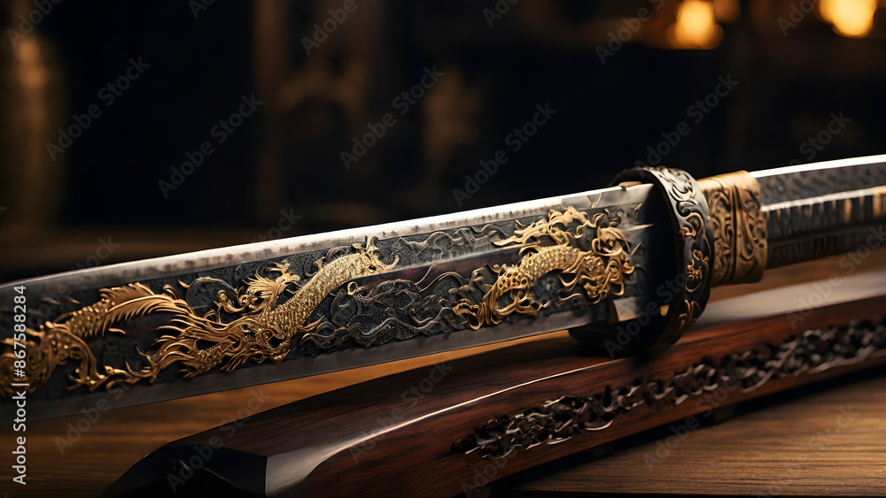 antique sword/katana in its sheath antique sword/katana in its sheath