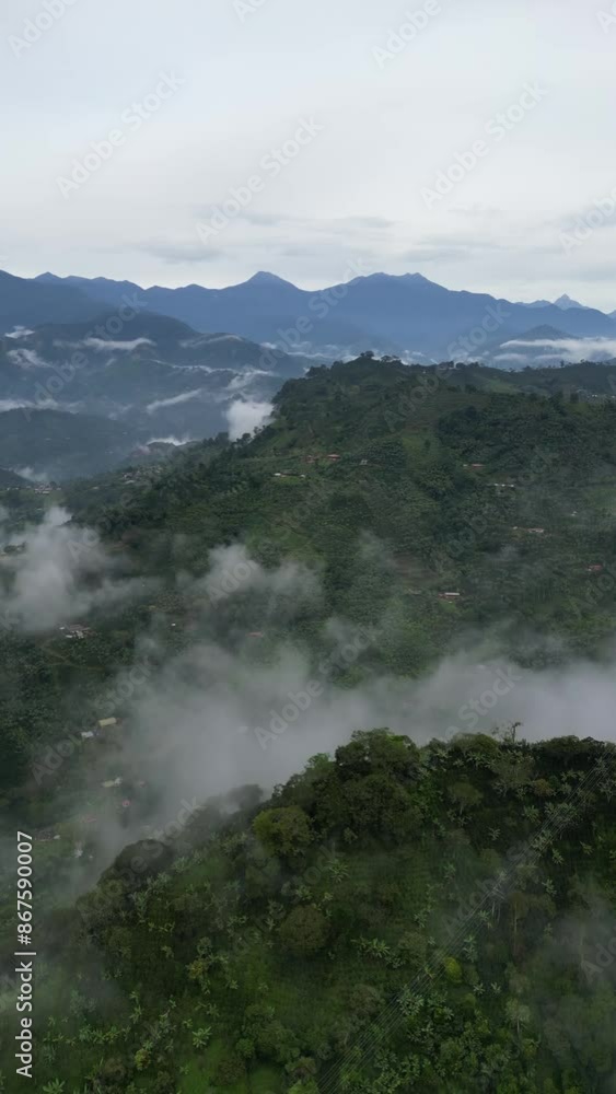 Aerial video of the city of Jardin in Colombia, in the Andes Mountains. Aerial video of the city of Jardin in Colombia, in the Andes Mountains.