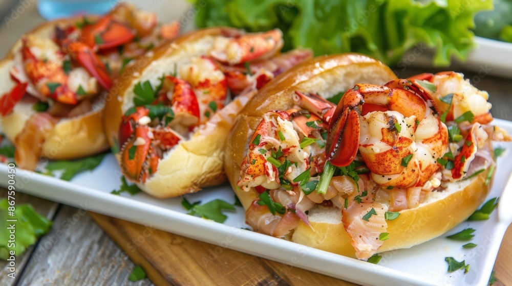 Lobster BLTs on Potato Rolls Lobster BLTs on Potato Rolls