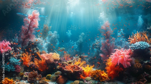 enchanting underwater view near Naxos island in Greece