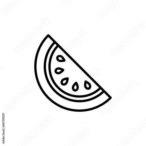 Watermelon Icon Set Fruit Illustrations for Summer and Culinary Projects
