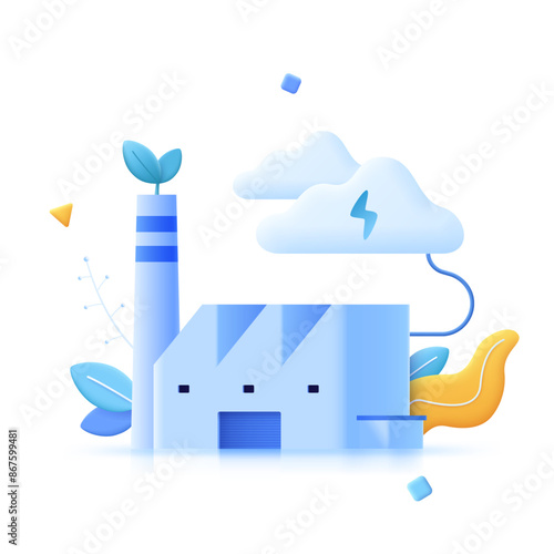 3D Cartoon Ecology Metaphor