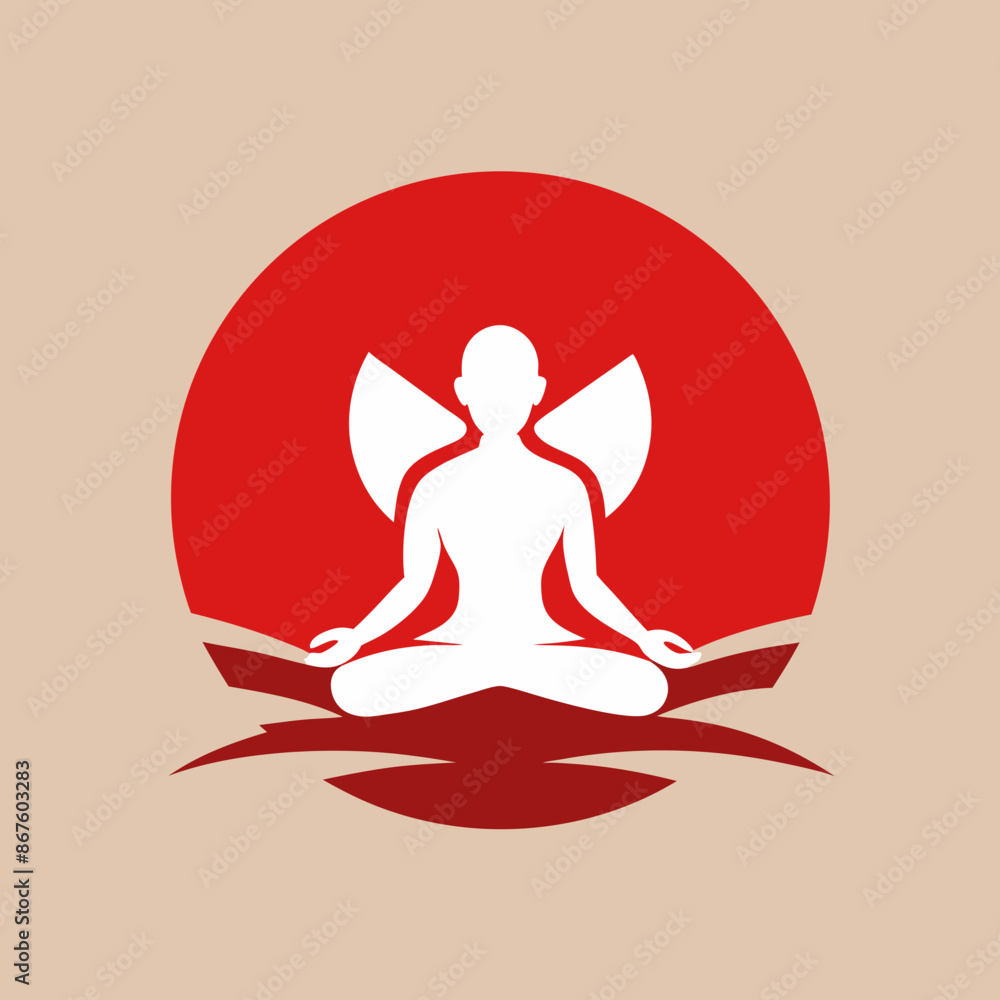 Minimal style logos yoga