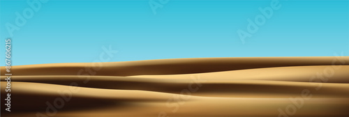 sunny desert landscape where the sands shine vector background