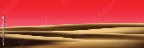 sunny desert landscape where the sands shine vector background