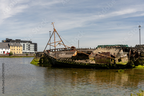 Disused boats on Gallway beach