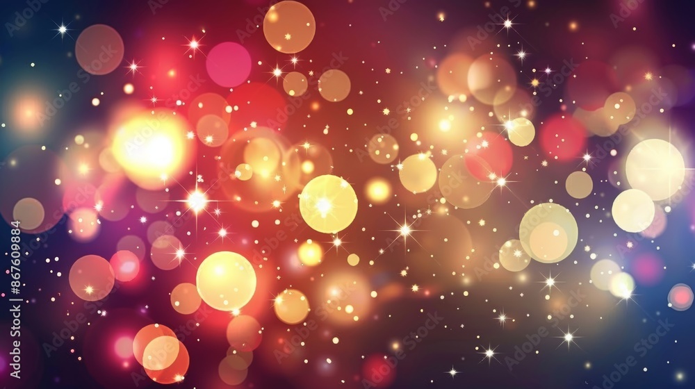 Abstract background with bokeh lights and stars Abstract background with bokeh lights and stars