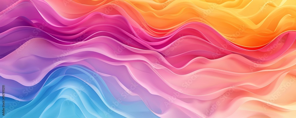 Colorful abstract wave pattern background, vibrant flowing lines. Creative design and artistic concept