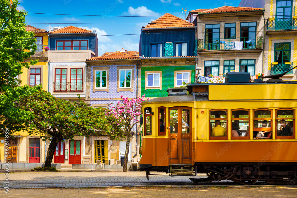 Beautiful view of the city of Porto on a beautiful summer day. Porto, Portugal