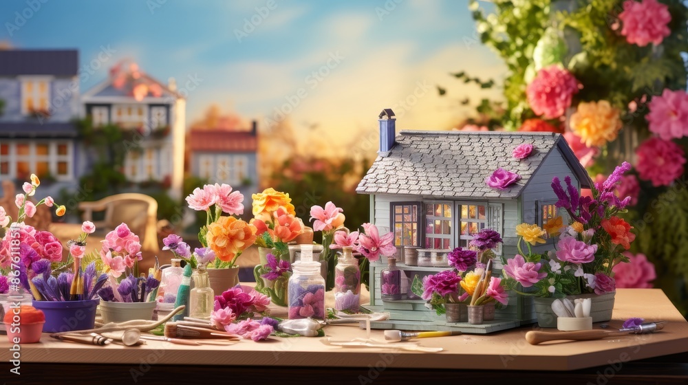 Colorful Paper Flower Arrangements. Colorful Paper Flower Arrangements.