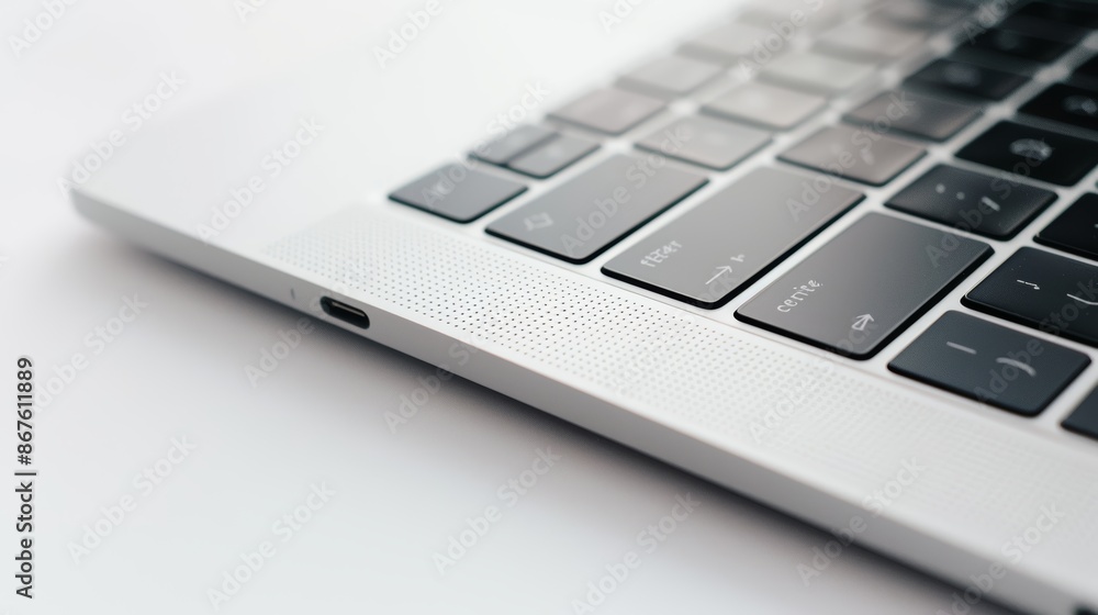Contemporary laptop keyboard with the enter key ready for work and productivity Contemporary laptop keyboard with the enter key ready for work and productivity