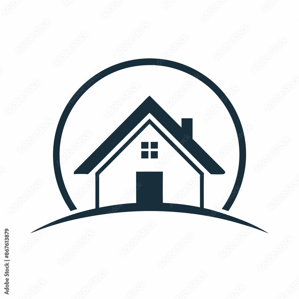 House logo vector art illustration.
House logo vector art illustration.