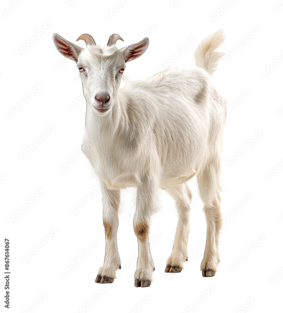 White Goat full body isolated on transparent background cut out png White Goat full body isolated on transparent background cut out png
