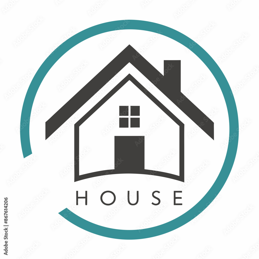 House logo vector art illustration.
House logo vector art illustration.