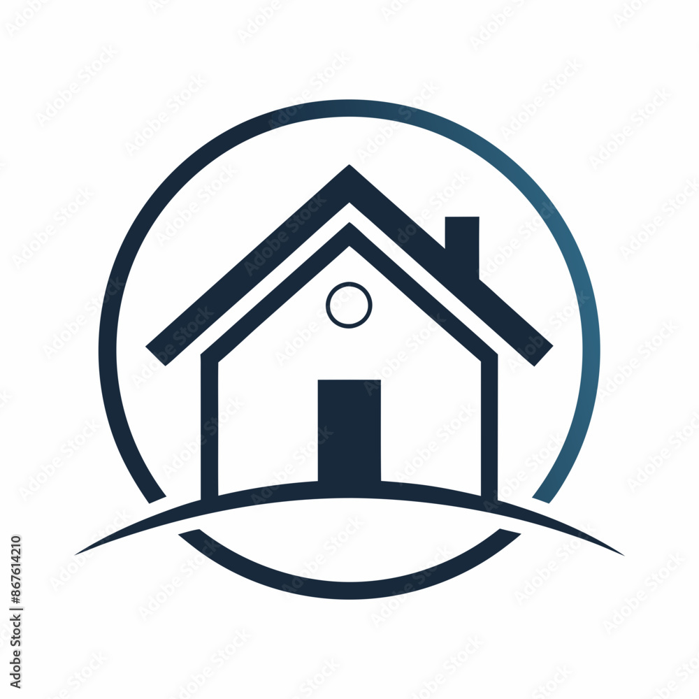 House logo vector art illustration.
House logo vector art illustration.