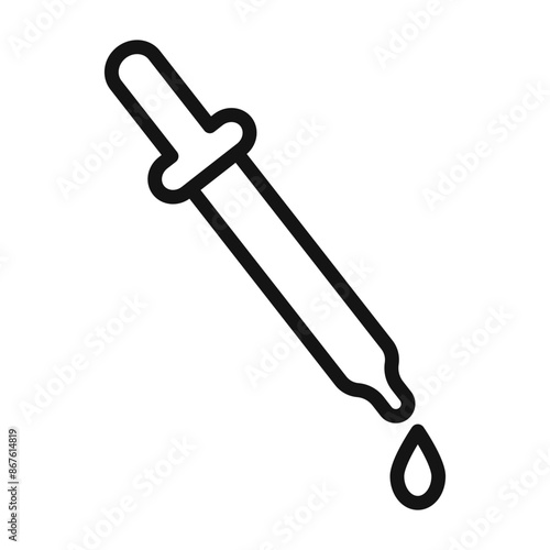Eye Dropper Icon Collection Medical Tool Illustrations for Healthcare and Laboratory Use