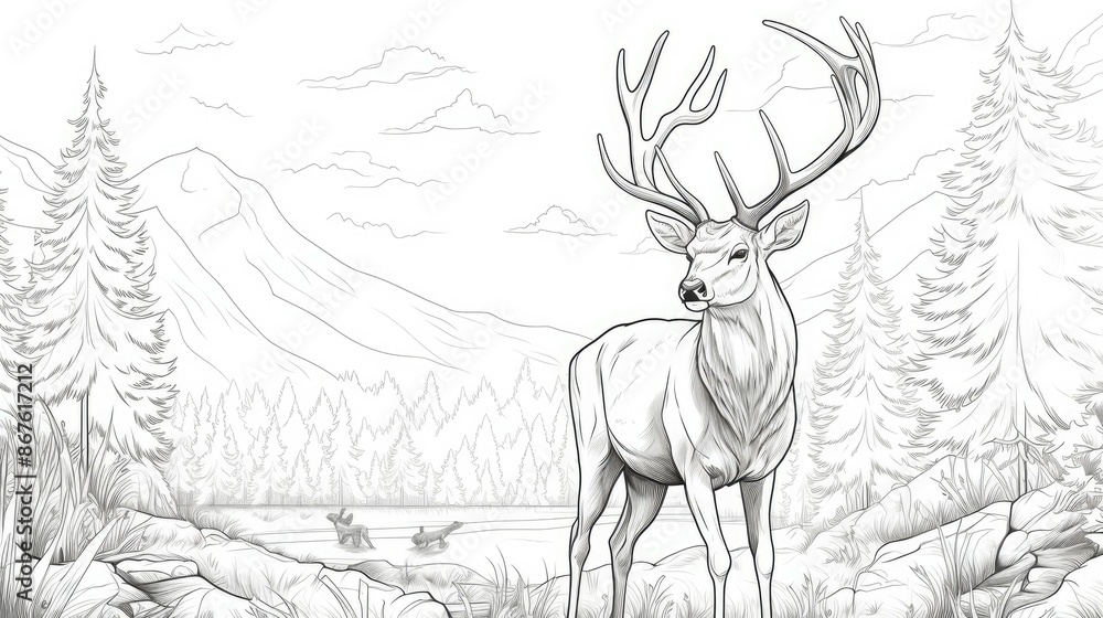 Fototapeta premium deer in the woods