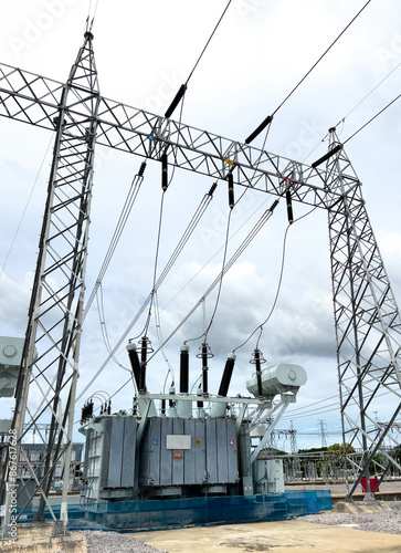 200MVA Transformer connected in a 230kV power system, ready for electrical power transmission photo