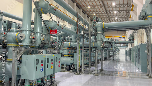 Tableau sur toile Gas insulated substation (GIS) in 230kV power system