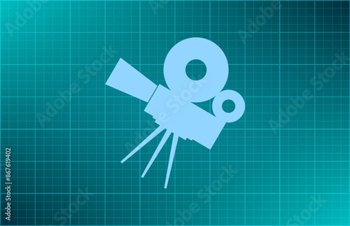 Vector illustration on blue background.