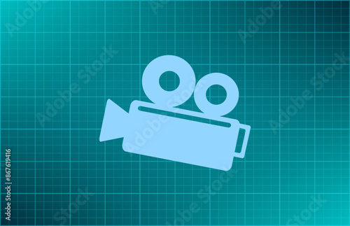 Vector illustration on blue background.