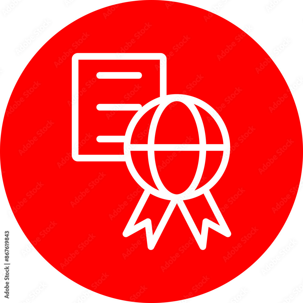 Web Courses Vector Line white Circle Red Web Courses Vector Line white Circle Red