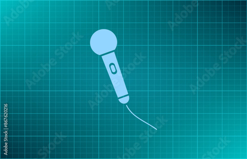 Vector illustration on blue background.