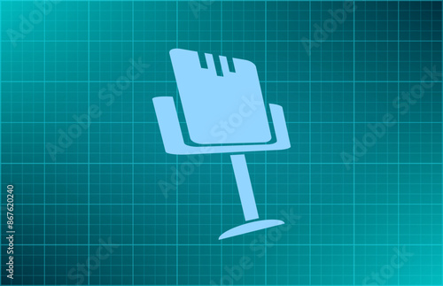 Vector illustration on blue background.