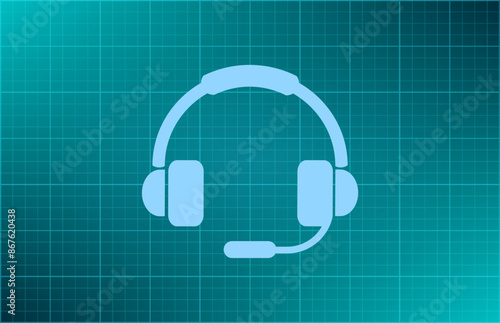 Vector illustration on blue background.
