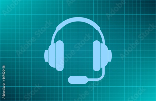 Vector illustration on blue background.