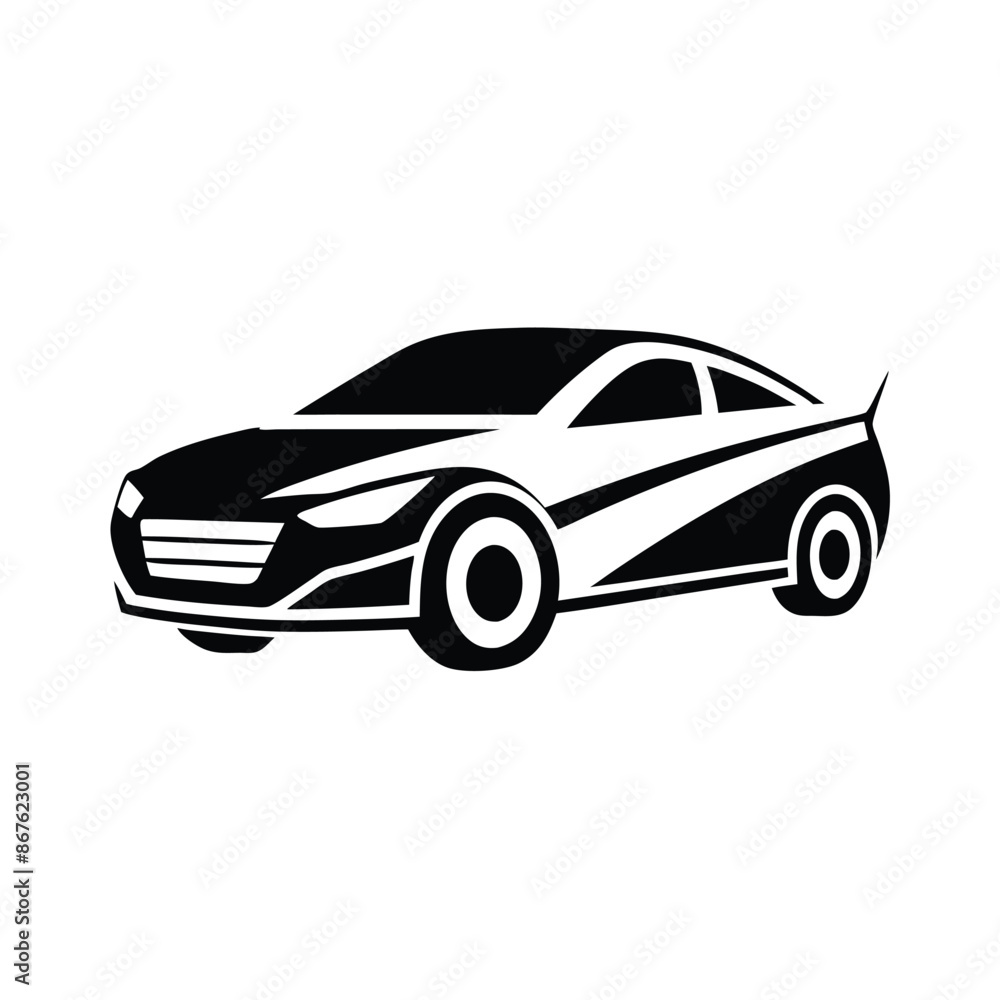 car silhouette on white background. Vehicle icons set view from side, front, back, and top, car logo vector design. car silhouette on white background. Vehicle icons set view from side, front, back, and top, car logo vector design.