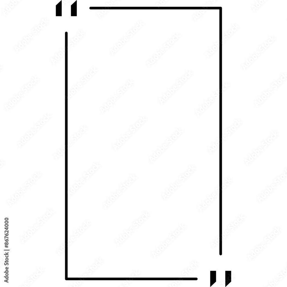 Quote Frame Blank Template. Quote Box Icon. Talk Remark Quotation Frame. Vector Illustration Quote Frame Blank Template. Quote Box Icon. Talk Remark Quotation Frame. Vector Illustration