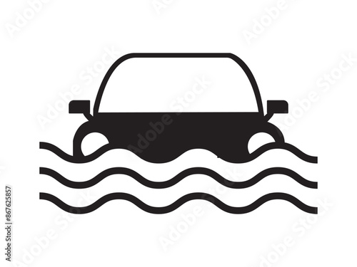 Car crash icon set. Car crash, accident of transport, line art icon set. Broken vehicle. Auto crash signs Vector