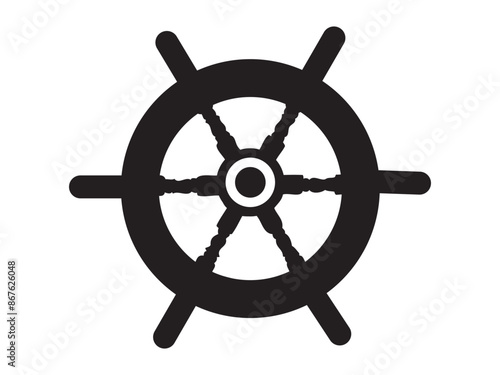 ship Steering wheel icon. ship wheel icon, Captain's steering wheel. Ship wheel vector.